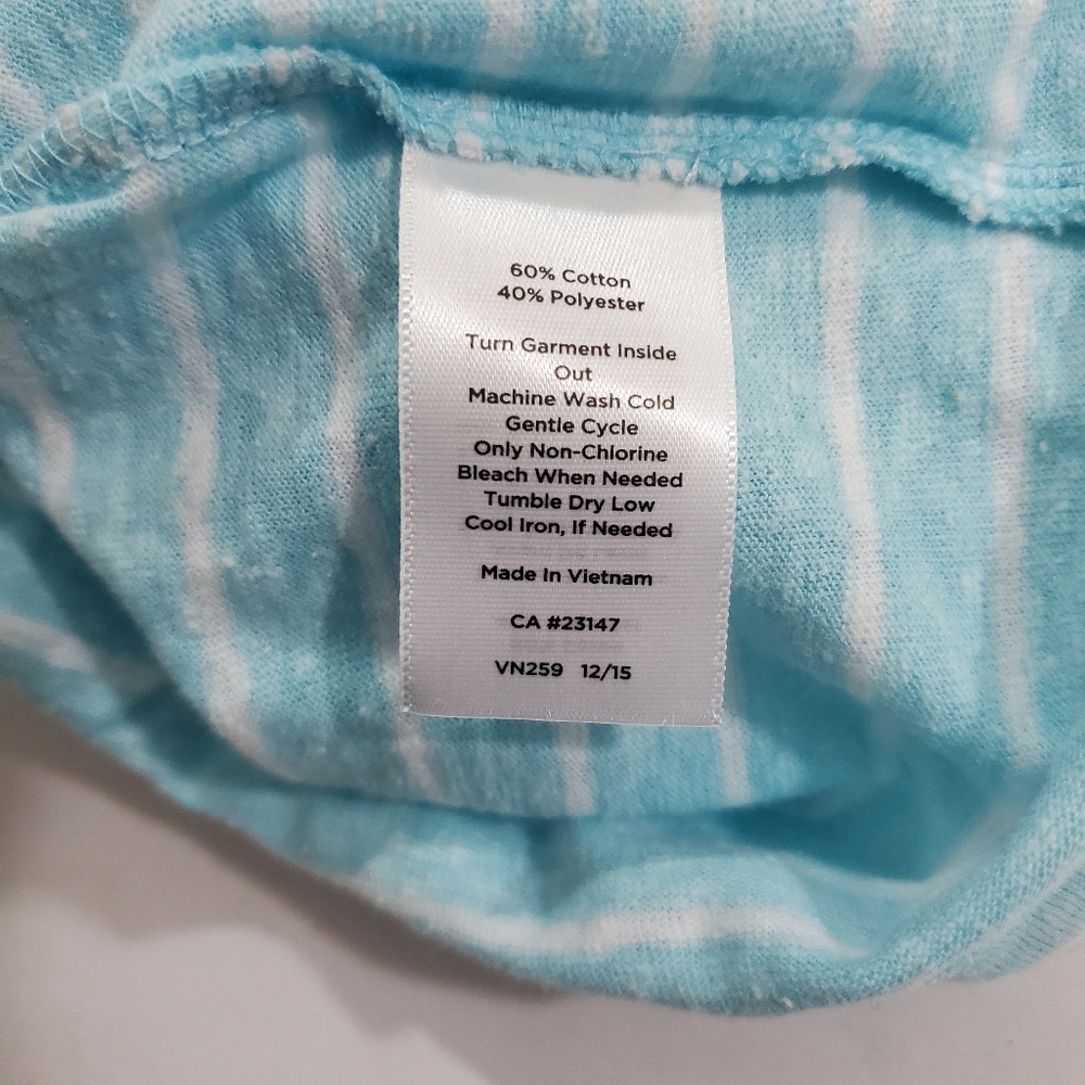 NWT T by Talbots Activewear Dress Turquoise Aqua Striped Sleeveless Nautical 3X - Picture 11 of 11
